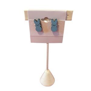 Adorable Handmade Small Blue Bunny Earrings.